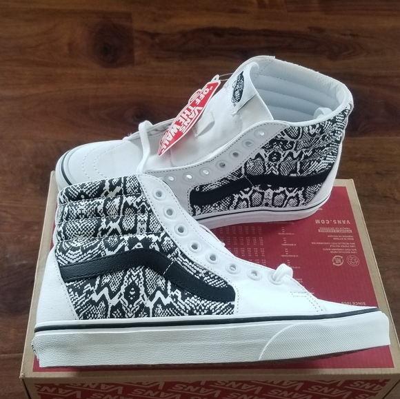 Vans Sk8-Hi Python True White Shoes Sneakers - Picture 4 of 6